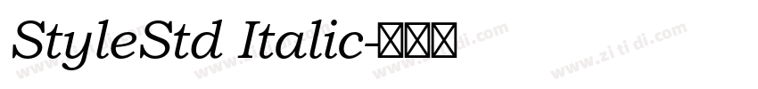 StyleStd Italic字体转换